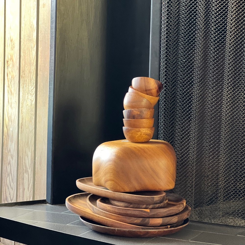 Beautiful MCM Wooden Trays, Set of 5